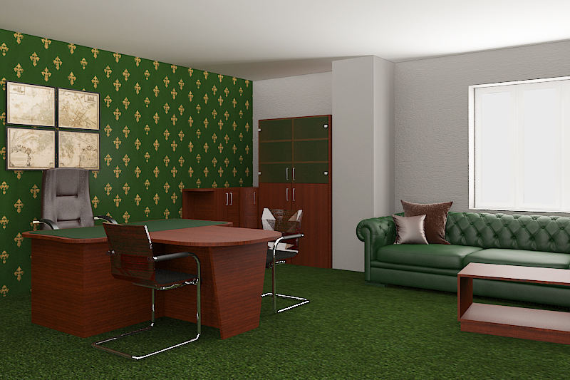 3d проект мебели для офиса